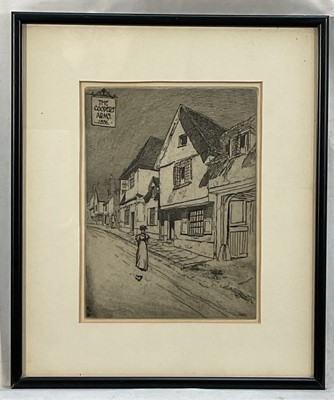 Lot 102 - Frederick Landseer Griggs (1876-1938) etching - The Coopers Arms 1886, signed in the plate, plate size 14.7 x 19.8cm