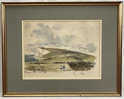 Lot 111 - Hugh Casson (1910-1999) limited edition print - Tennyson Down, Isle of Wight, numbered 272 of 500, signed in pencil, 22cm x 29cm, in glazed frame