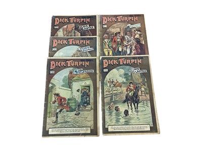 Lot 1632 - Small group of early penny Dreadful comic Dick Turpin comics ( #141 #145 #156 #159 #172) together with Jungle comics #23 priced 6d, Tarzan and others approximately 18 comics