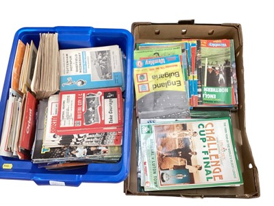 Lot 1482 - Football Programmes in two boxes including 1960s/70s England and Cup Finals.