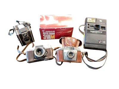 Lot 2397 - Collection of cameras, including antique, vintage and modern German, Japanese and other examples (3 boxes)