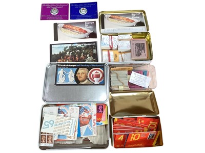 Lot 1494 - Stamps - GB booklets large selection of machine and folded counter books (face £300+) stitched booklets including early Queen Elizabeth II graphite lined, high cat value