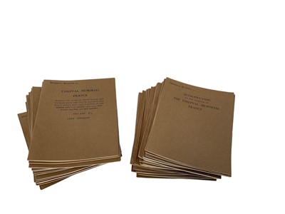 Lot 730 - First World War Memorial Register 21, The Register of the Thiepval Memorial France, 48 alphabetical volumes and introduction booklet (49 booklets).
