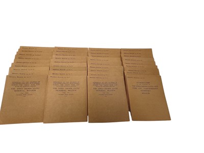 Lot 731 - First World War Memorial Register 29 - 30, The Register of the The Ypres (Menin Gate), Tyne Cot and Passchendaele Memorial, Soldiers from Canada (5 volumes), Soldiers from Australia (4 volumes),...