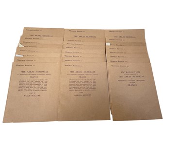 Lot 732 - First World War Memorial Register 20, The Register of the Arras Memorial France, 23 alphabetical volumes and introduction booklet (24 booklets).
