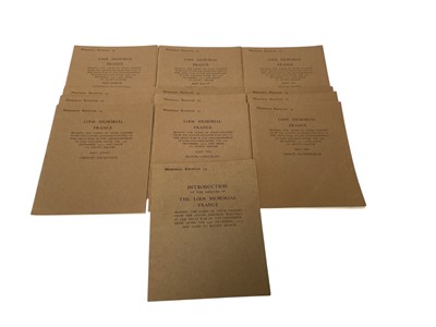 Lot 734 - First World War Memorial Register 19, The Register of the Loos France, 12 alphabetical volumes and introduction booklet (13 booklets).