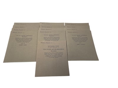Lot 735 - First World War Memorial Register 16, The Register of the Vis - En - Artois Memorial France, 6 alphabetical volumes and introduction booklet (7 booklets) and First World War Register 17, The Reg...