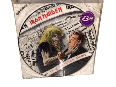 Lot 2271 - Iron Maiden Be Quick or Dead picture disc, From Here to Eternity cut single, Be Quick or be Dead LP and From Here to Eternity 12" single (4)