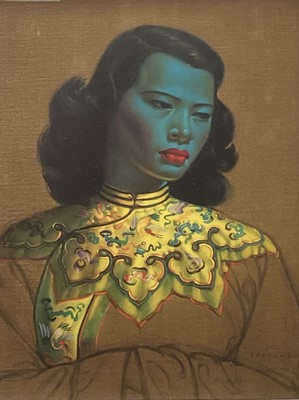 Lot 296 - Vladimir Tretchikoff (1913–2006) 1960s-70s print - 'Chinese Girl', 60cm x 50cm, in glazed frame