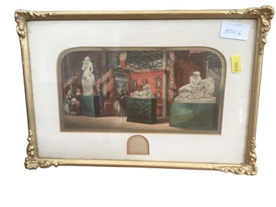 Lot 891 - Four 19th century George Baxter Prints - The Great Exhibition / Five framed agricultural/farming prints - pigs, sheep, cattle