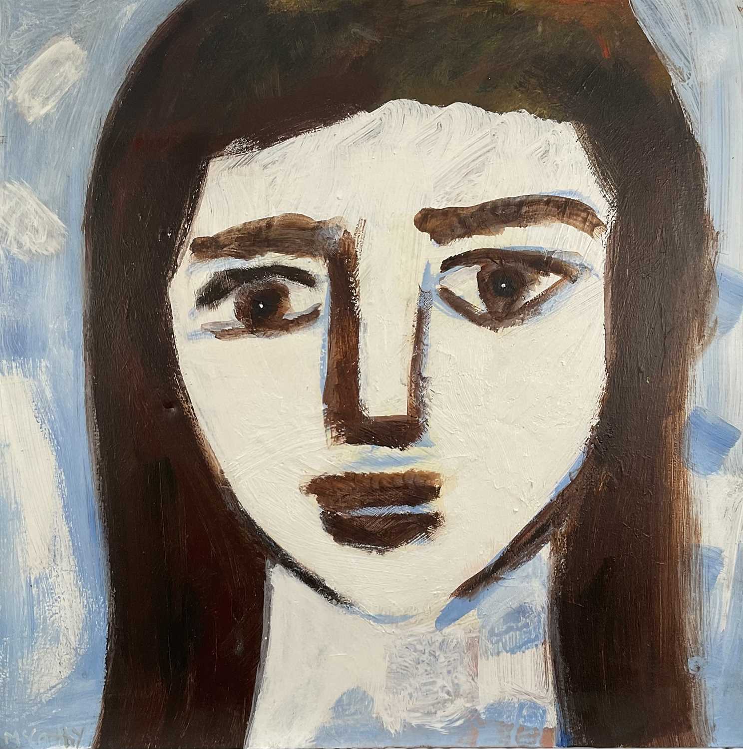 Lot 62 - Peter McCarthy (contemporary) oil on canvas, head, signed, 65 x 61cm