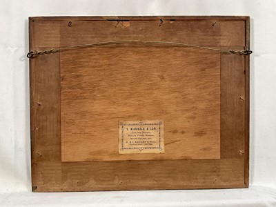 Lot 14 - Attributed to Randolph Caldecott (1846-1886) ink and watercolour illustration from 'The Fox jumps over the Parson's Gate, initialled, in glazed frame, 11.5cm x 17cm, together with a copy of the...