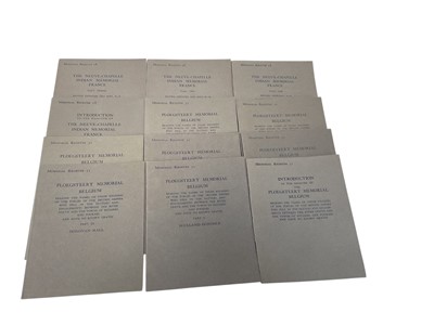 Lot 737 - First World War Memorial Register 28, The Neuve - Chapelle Indian Memorial, 3 alphabetical volumes and introduction booklet and Memorial Register 32, The Ploegsteert Memorial Belgium, 7 alphabet...