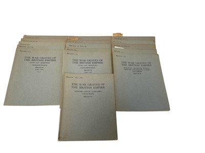 Lot 739 - First World War The War Graves of The British Empire- France 40 (6 volumes), France 402 (1 volume), Belgium 16 (2 volumes), Belgium 55 - 59 (1 volume), Belgium 84 (1 volume), Belgium 115 (1 volu...