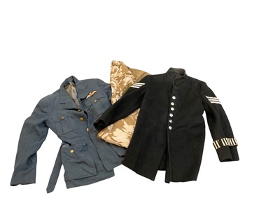Lot 742 - Group of assorted military and Police uniforms to include an RAF jacket, Metropolitan Police jacket and modern camouflage uniform (1 box).