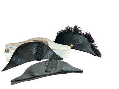 Lot 748 - Early 20th century Court Bicorn hat by Ede, Son & Ravenscroft, 93 & 94 Chancery Lane, London.