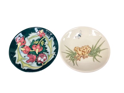 Lot 1224 - Two Moorcroft pottery pin dishes, dated 95 and 2009