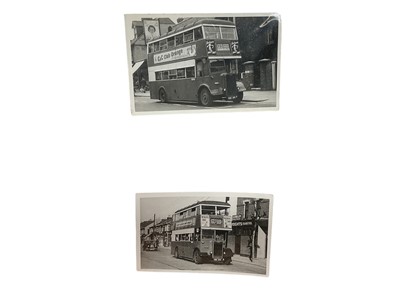 Lot 1549 - Album of 1940s and later bus photographs, postcard size, approx 96