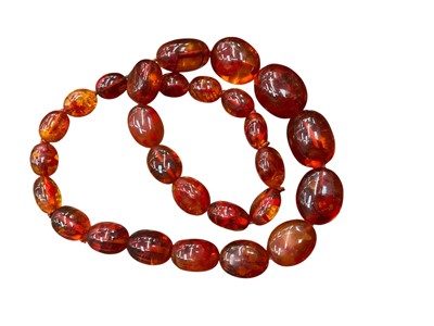 Lot 210 - Amber necklace possibly reconstituted