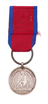 Lot 25 - Waterloo medal named to William Jones 16th or Queen's Light Drag. Together with some printed research.