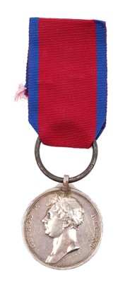Lot 25 - Waterloo medal named to William Jones 16th or Queen's Light Drag. Together with some printed research.