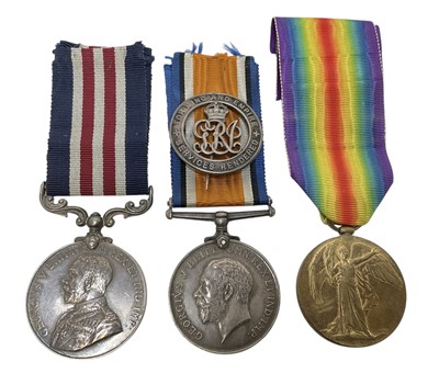 Lot 33 - First World War M.M. Gallantry group, comprising Military medal, named to 890054 GNR: S. A. CRAFT. A: 270 / BDE. R.F.A. - T.F., War and Victory medals, named to 502 A. BMBR. S. CRAFT. R.A.