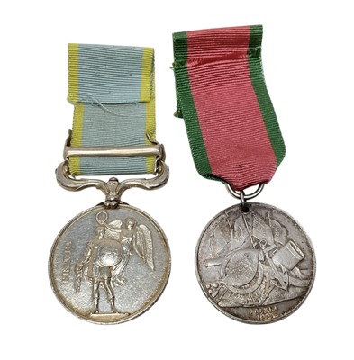 Lot 28 - Victorian Crimea medal pair comprising Crimea medal with Sebastopol clasp named to PTE. J. B. Coles. 12th Lans. and Turkish Crimea medal, unnamed as issued. Together with some printed research.