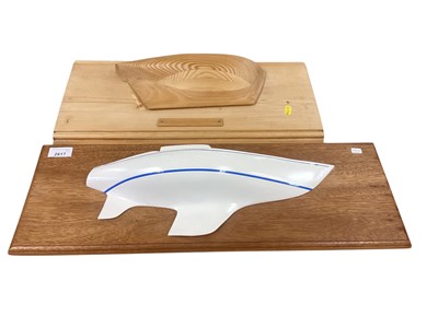Lot 2617 - Two ships half hulls
