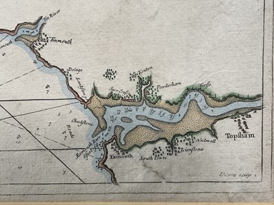 Lot 37 - Greenvile Collins, 17th century engraved sea chart - South Devon, with hand finishing