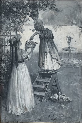 Lot 90 - Gertrude Alice Steel (early 20th century) original monochrome illustration - Summer Roses, 23cm x 15cm, glazed frame