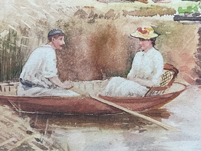 Lot 93 - Louis Burleigh Bruhl (1861-1942) watercolour - 'Below Maldon, an Essex estuary', signed, exhibition label verso, together with another of Beccles, in glazed frames