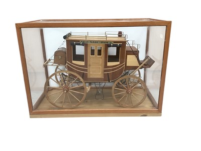 Lot 2480 - Wooden model of a Wells Fargo stagecoach