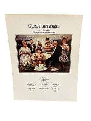 Lot 1448 - Keeping up Appearances - material relating to the popular long-running BBC sit-com (1990-1995) including embossed publicity flyer and private photos of the cast. Provenance