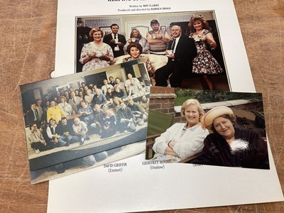 Lot 1448 - Keeping up Appearances - material relating to the popular long-running BBC sit-com (1990-1995) including embossed publicity flyer and private photos of the cast. Provenance