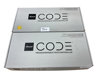 Lot 2316 - 2 * Marshall code programmable Foot controllers - boxed and unused