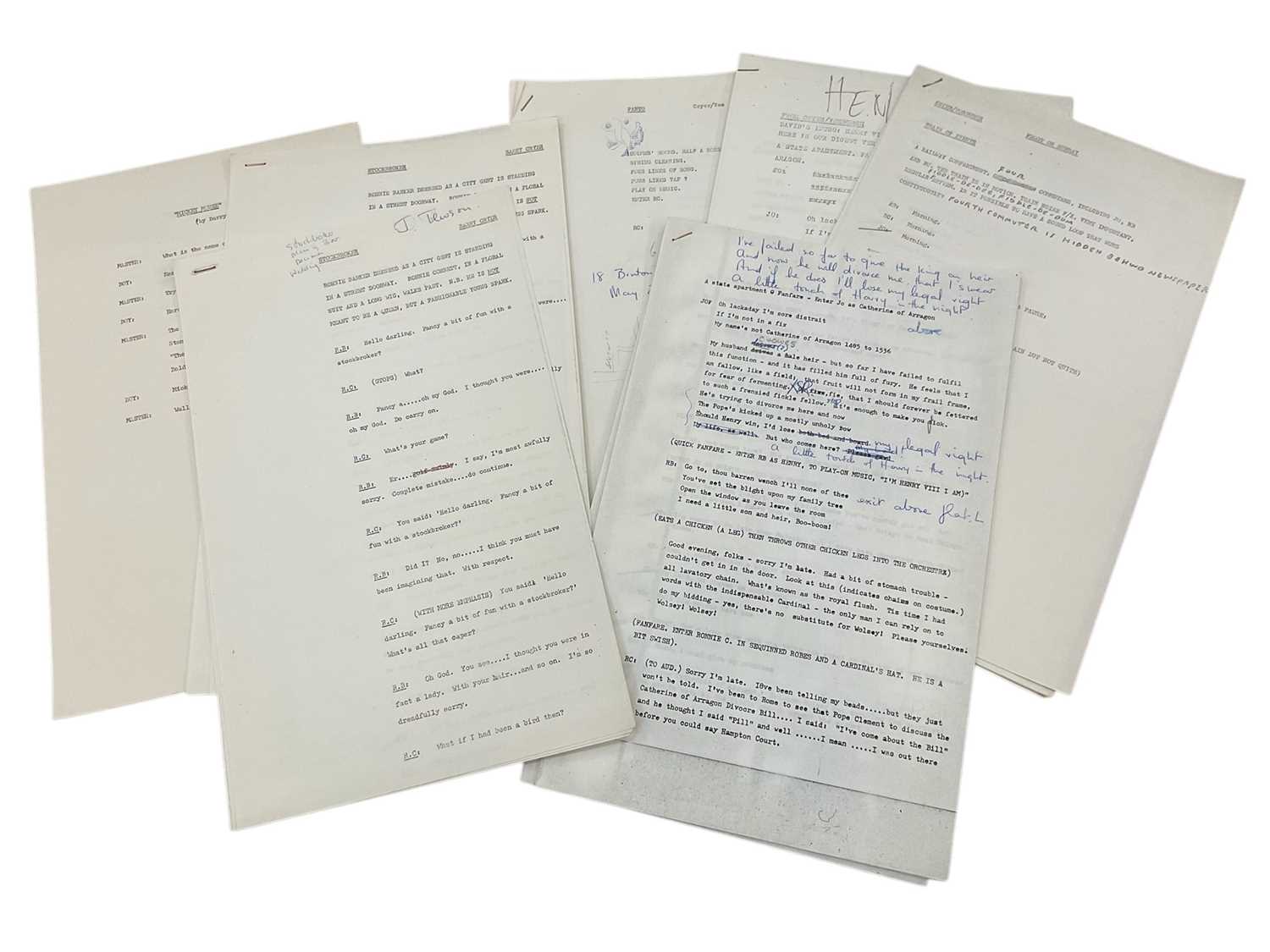 Lot 1441 - Collection of six original 1960s scripts from The Frost Show
