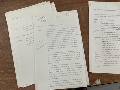 Lot 1442 - Eleven 1960s scripts for The Frost Report by Eric Idle, sketches starring Ronnie Barker, Ronnie Corbett, John Cleese, Josephine Tewson, Roy Kinnear. Provenance: Josephine Tewson Collectio...