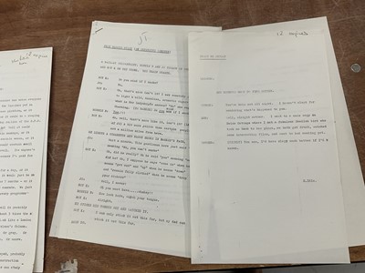 Lot 1442 - Eleven 1960s scripts for The Frost Report by Eric Idle, sketches starring Ronnie Barker, Ronnie Corbett, John Cleese, Josephine Tewson, Roy Kinnear. Provenance: Josephine Tewson Collectio...