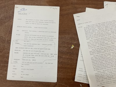 Lot 1442 - Eleven 1960s scripts for The Frost Report by Eric Idle, sketches starring Ronnie Barker, Ronnie Corbett, John Cleese, Josephine Tewson, Roy Kinnear. Provenance: Josephine Tewson Collectio...
