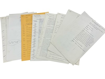 Lot 1443 - Fourteen 1960s sketches for The Frost Report by Terry Jones and Michael Palin, performed by Ronnie Barker, Ronnie Corbett, John Cleese and others. Provenance: Josephine Tewson Collection