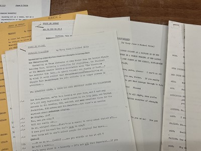 Lot 1443 - Fourteen 1960s sketches for The Frost Report by Terry Jones and Michael Palin, performed by Ronnie Barker, Ronnie Corbett, John Cleese and others. Provenance: Josephine Tewson Collection