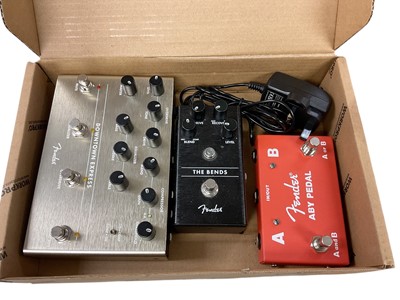 Lot 2321 - Fender Downtown Express pedal - Fender The Bends pedal - Fender ABY Pedal