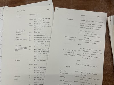 Lot 1445 - Collection of 25 original sketches from Frost on Sunday, authors unknown, the performers including Ronnie Barker, Ronnie Corbett, Josephine Tewson and others, some annotated