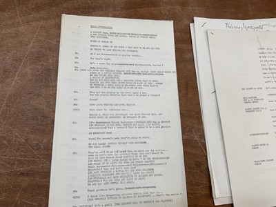 Lot 1445 - Collection of 25 original sketches from Frost on Sunday, authors unknown, the performers including Ronnie Barker, Ronnie Corbett, Josephine Tewson and others, some annotated