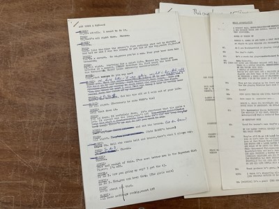 Lot 1445 - Collection of 25 original sketches from Frost on Sunday, authors unknown, the performers including Ronnie Barker, Ronnie Corbett, Josephine Tewson and others, some annotated