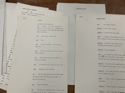 Lot 1445 - Collection of 25 original sketches from Frost on Sunday, authors unknown, the performers including Ronnie Barker, Ronnie Corbett, Josephine Tewson and others, some annotated