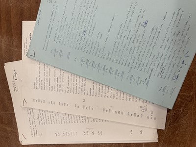 Lot 1446 - Ten original scripts for television written by Ronnie Barker, writing under his pseudonym Gerald Wiley, many with hand annotations