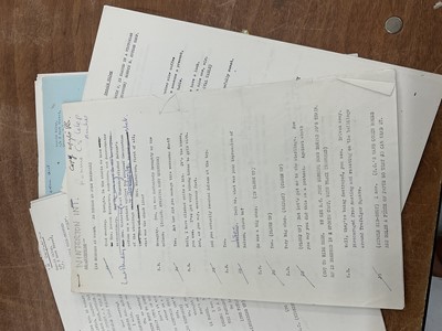 Lot 1446 - Ten original scripts for television written by Ronnie Barker, writing under his pseudonym Gerald Wiley, many with hand annotations