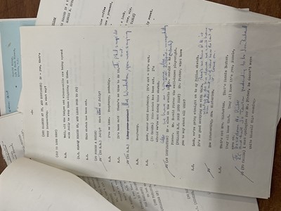 Lot 1446 - Ten original scripts for television written by Ronnie Barker, writing under his pseudonym Gerald Wiley, many with hand annotations