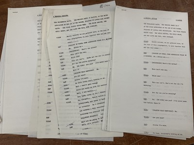 Lot 1446 - Ten original scripts for television written by Ronnie Barker, writing under his pseudonym Gerald Wiley, many with hand annotations